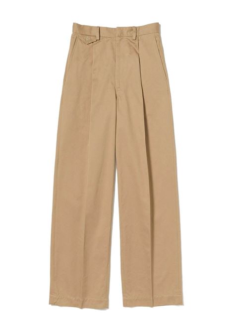 pantaloni chino one-tuck donna cammello AURALEE | A25SP05FCCAMEL BROWN